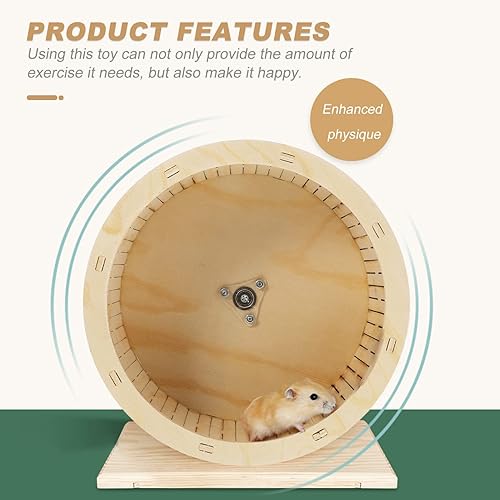 Miniatura 6 de balacoo Rueda de ejercicio silenciosa material de madera de calidad para hámster Chinchilla ardilla