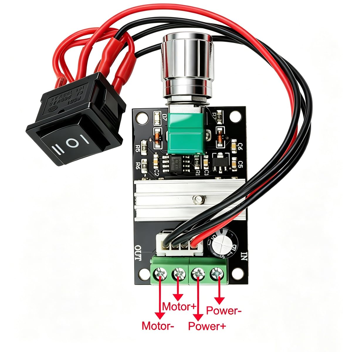 Gebildet 1pcs 6V-28V 3A 80W DC Velocità del motore Controller(PWM),DC Scheda di Controllo del Motore,Driver motore reversibile regolabile interruttore