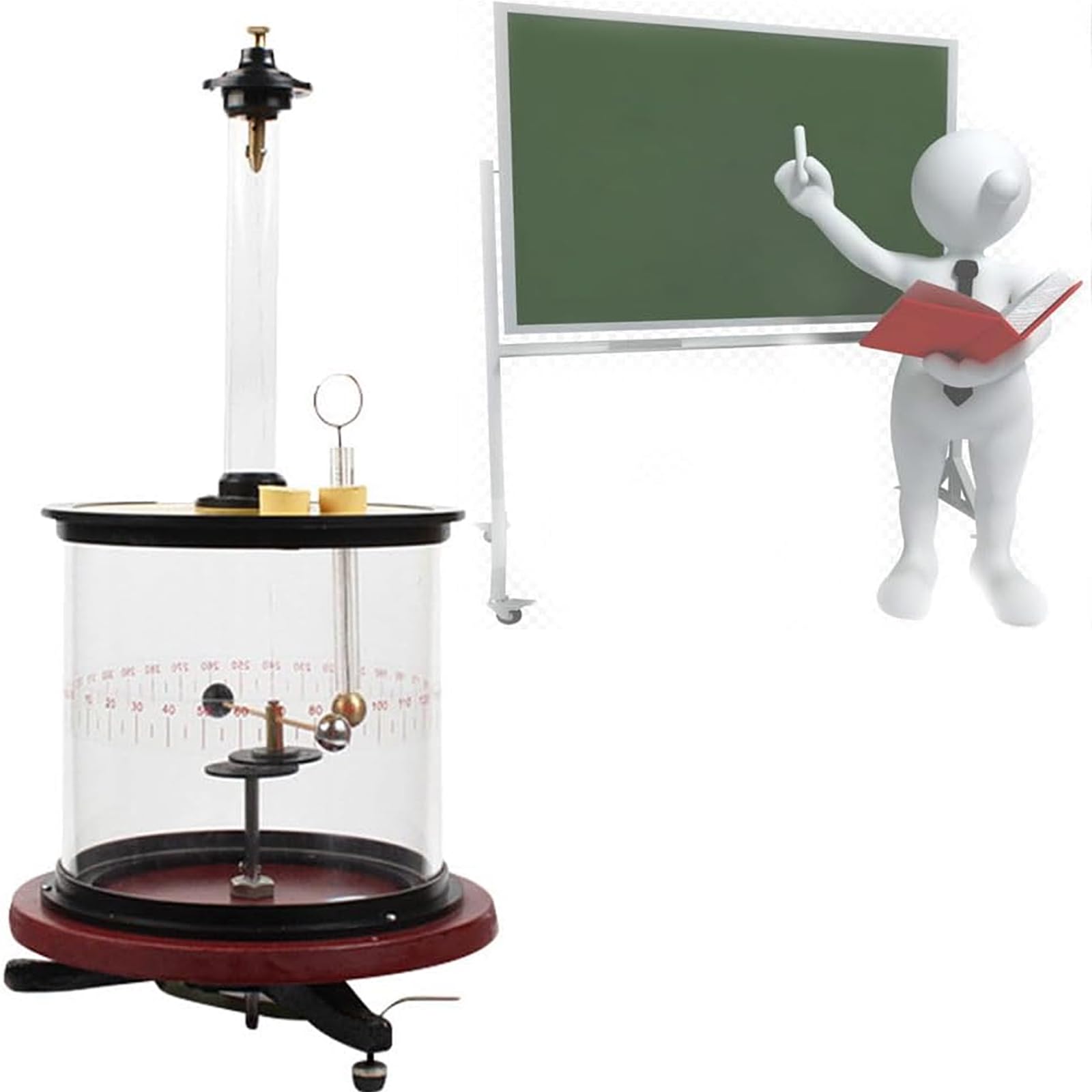 Coulomb - Bilancia a torsione per misurazione della carica statica, attrezzatura da laboratorio per scuole superiori, osserva attrazione e repulsione tra cariche con dispositivo di smorzamento