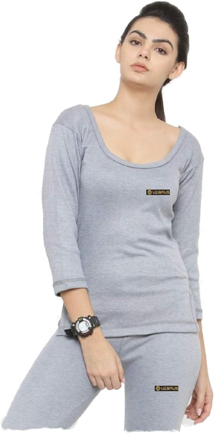 UZARUS Women's Solid Thermal Top
