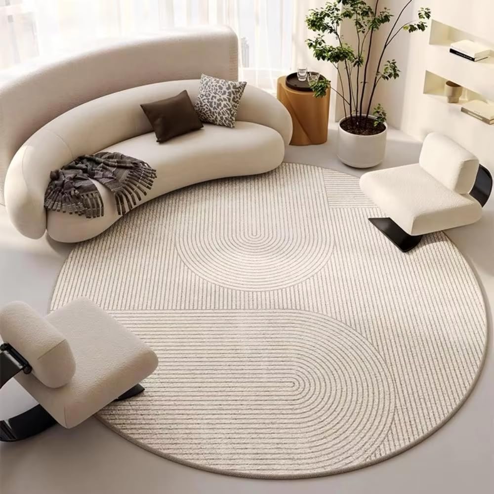 Tapis rond à poils courts magnifique tapis de décoration intérieure
