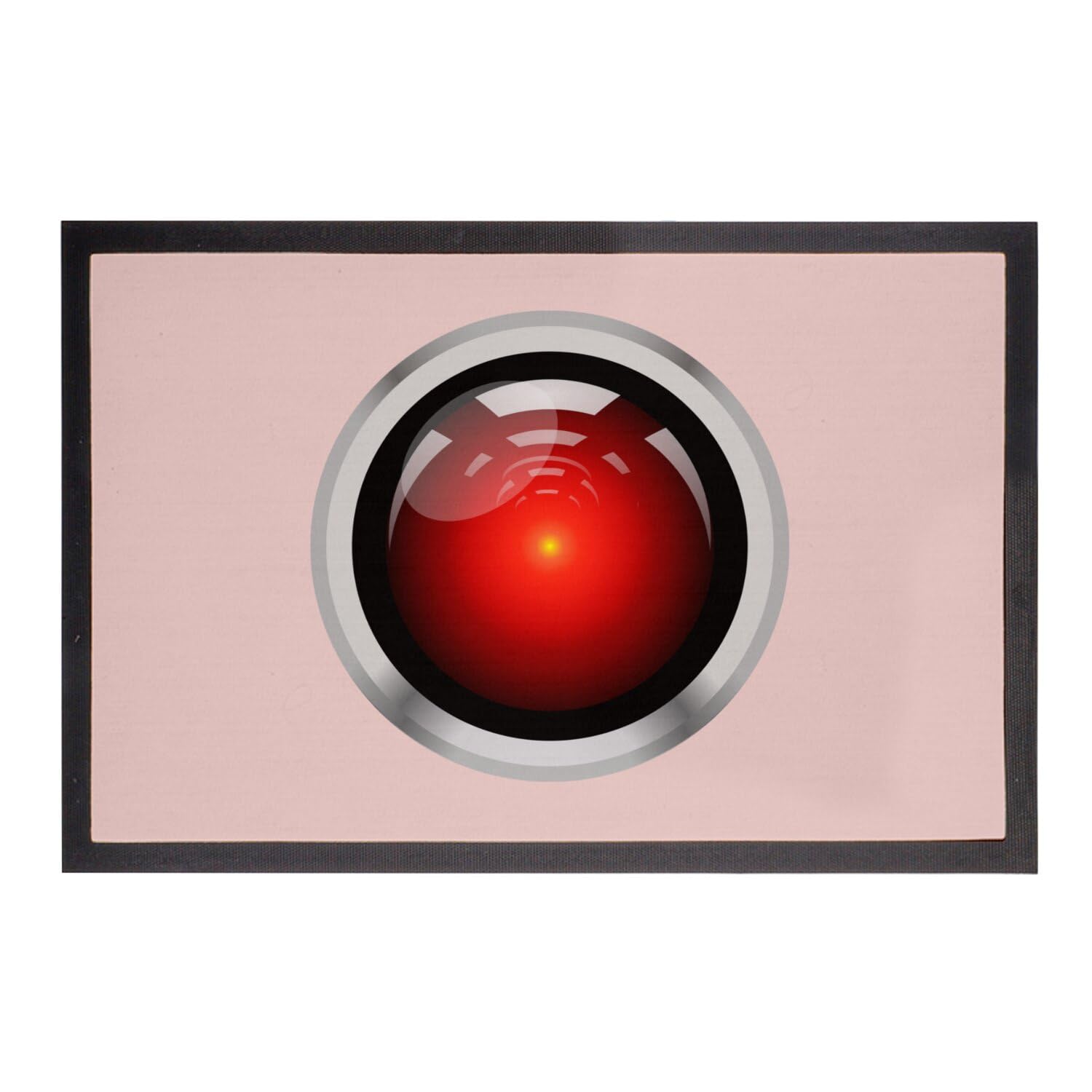 Paillasson Rose Hal 9000 tapis d'entrée geek espace et science fiction