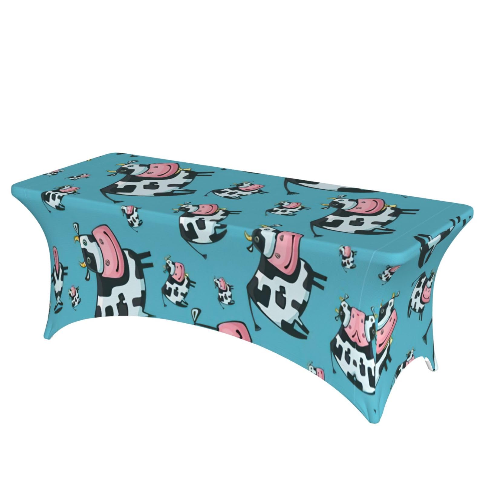 Nappe extensible imprimé vache pour anniversaire et buffet de mariage
