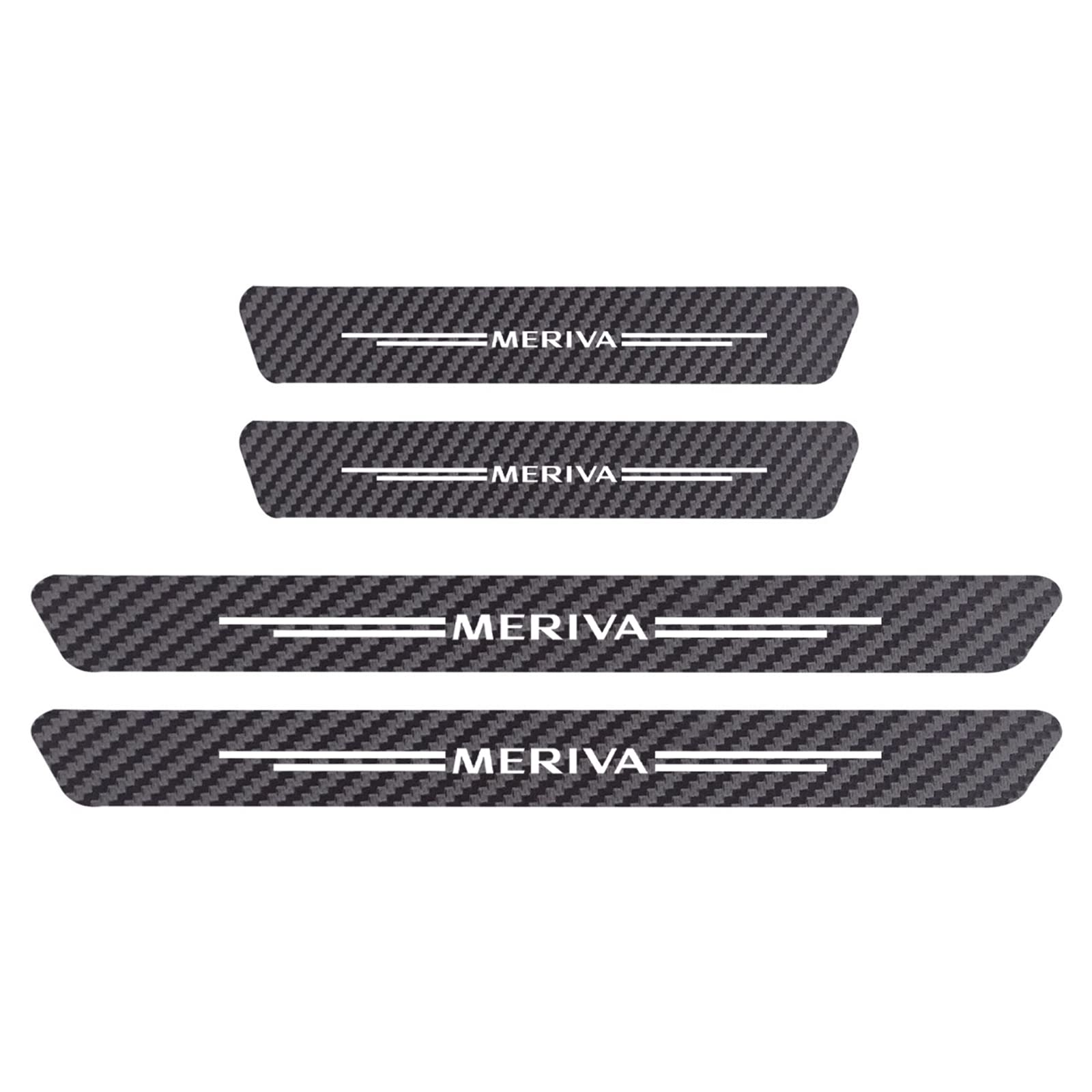 Symilov Meriva 4Pcs Car Outer Door Sill Protector Kick Plates For Op-El Opc Corsa Astra Insignia Mokka Adam, Carbon Fiber Scuff Guard Threshold Cover Pedal Trim Sticker Auto Styling Accessories,