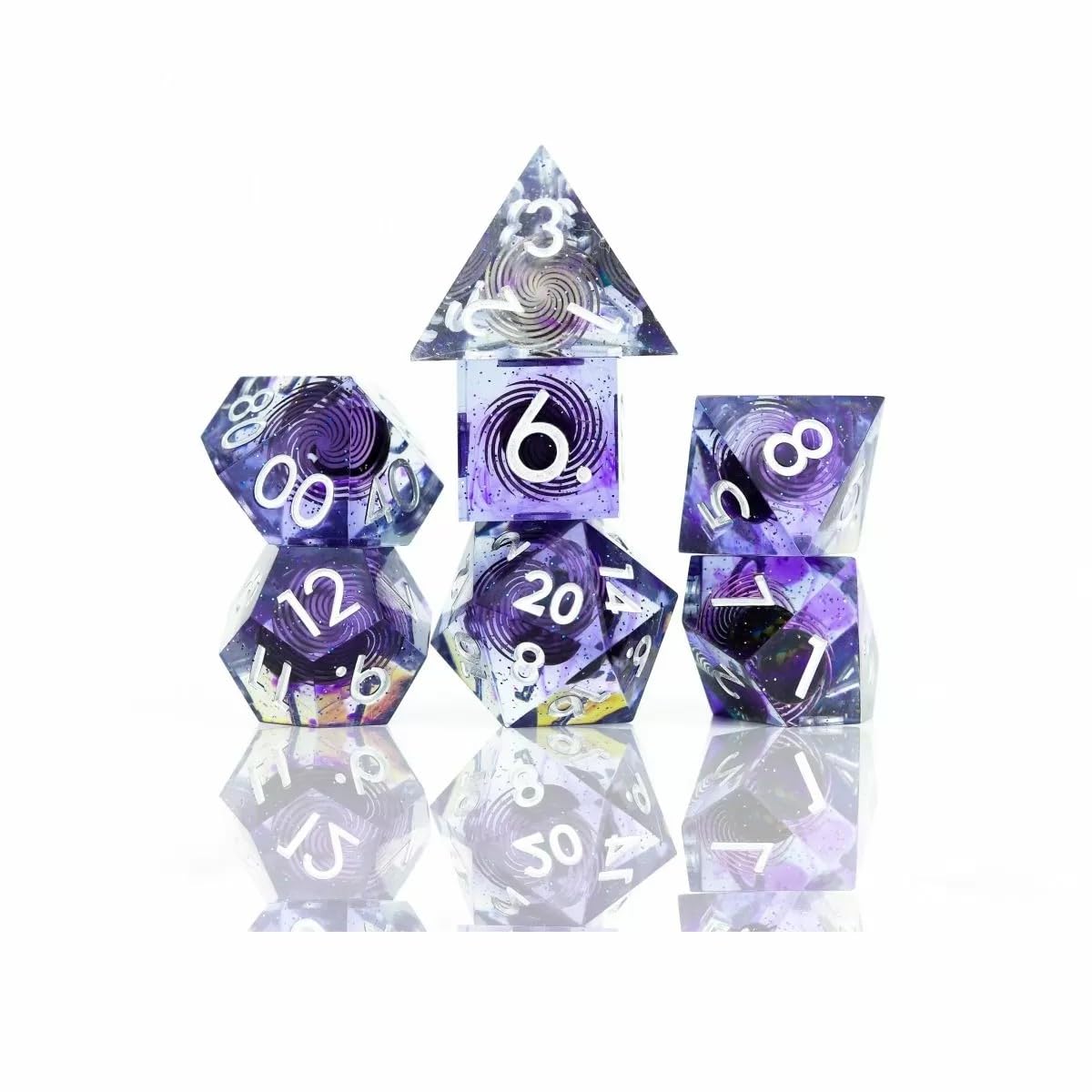 Sirius Dice Sharp Midnight Style - Set di 7 dadi