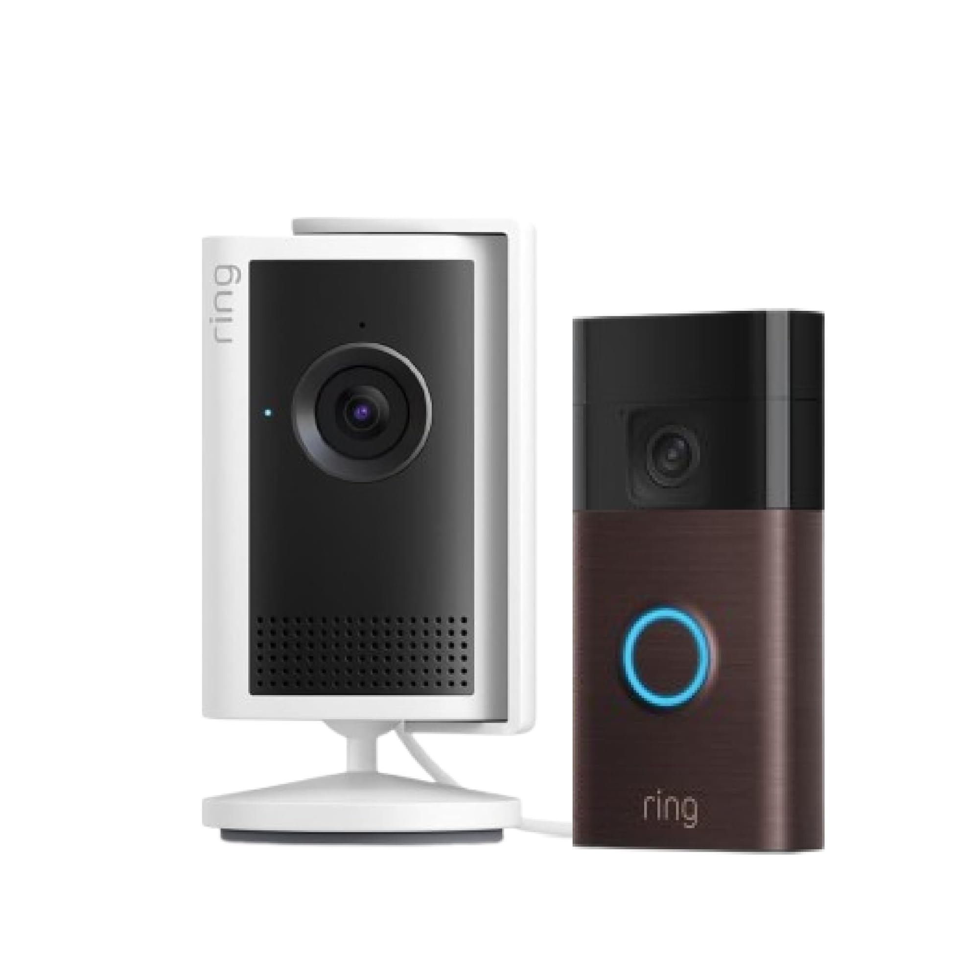 Ring Videocamera interna Plus (ultima generazione) con Videocitofono a batteria | Videocamera di sicurezza plug-in | Retinal 2K, zoom ottimizzato 4x,| Prova gratuita di 30 giorni del piano Ring Home
