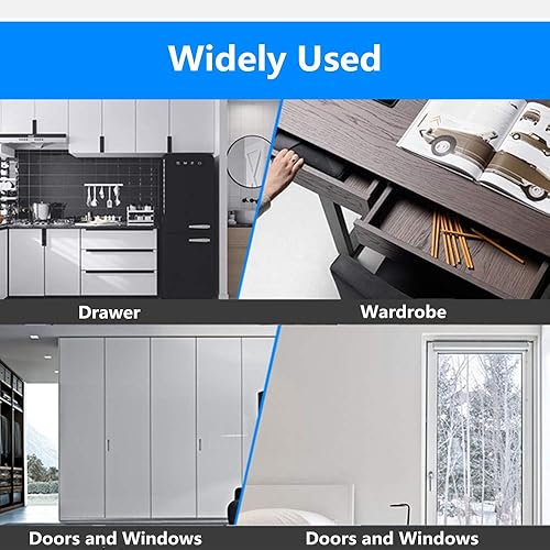 Miniatura 9 de Cerrojo de puerta con cierre de seguridad de acero inoxidable de 4 pulgadas, cierre de cerrojo extra grueso con tornillos, acabado cepillado,