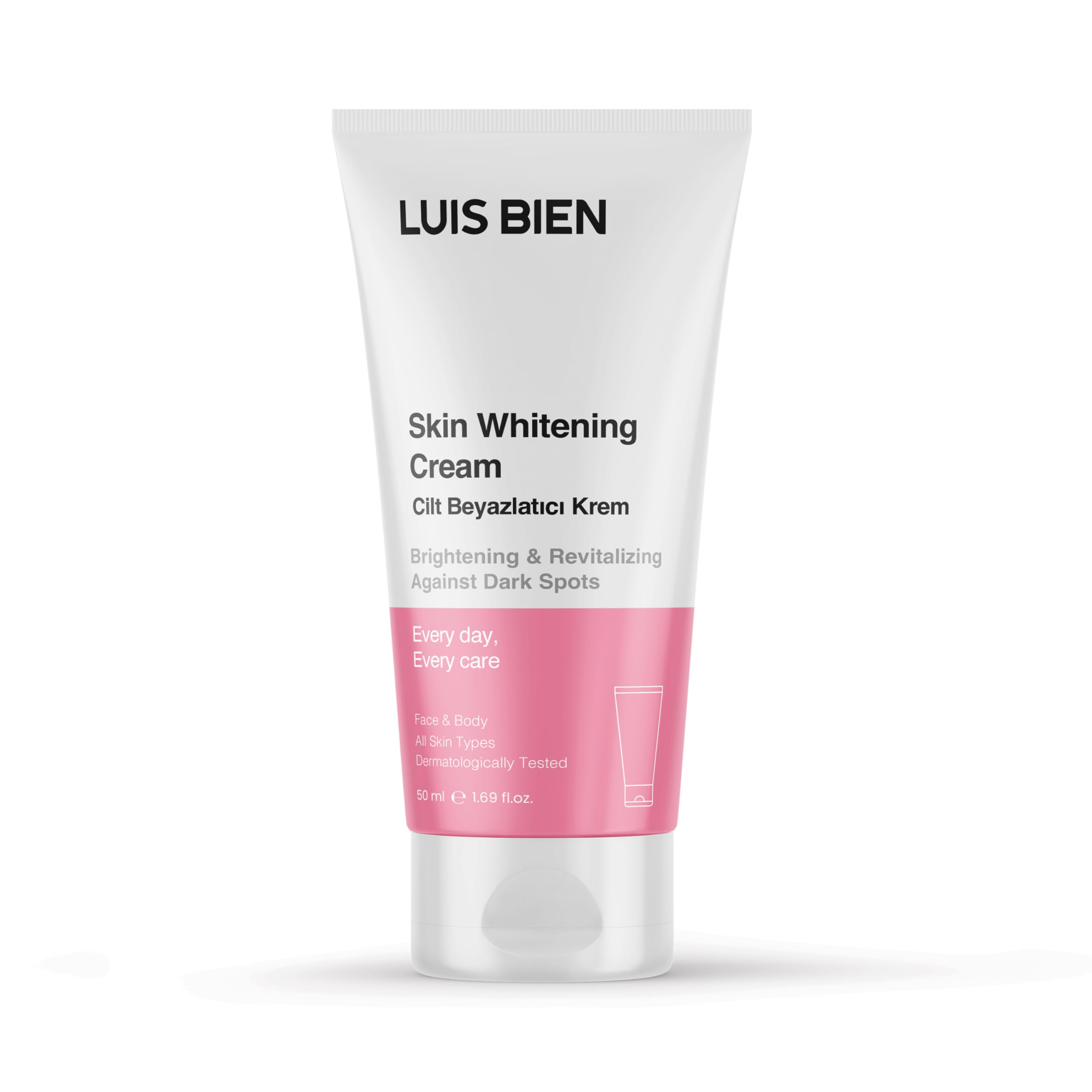 Luis Bien Skin Whitening Cream 50 ml,Lightening Cream for Body,Face,Underarm,Elbow and Bikini areas,Dark Spot Cream for Face