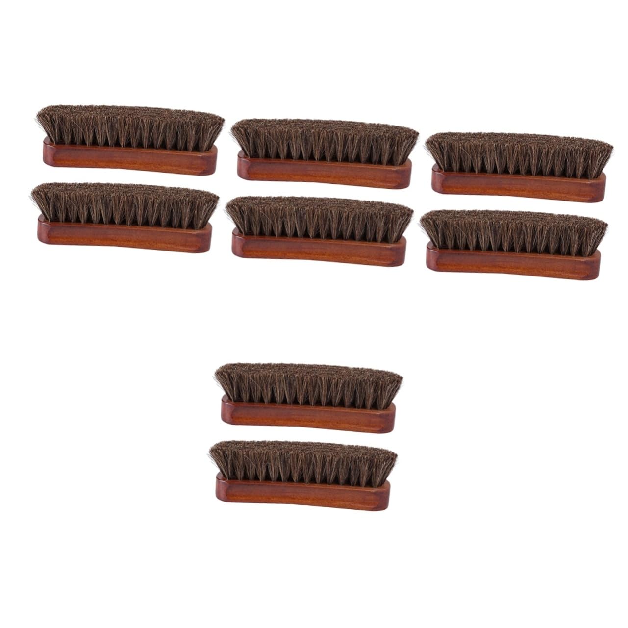 BESPORTBLE Cepillo De Madera para Pelo De Caballo Cepillo Limpiador para Zapatos De Limpieza Kit para Lustrar Zapatos De Pelo De Caballo para 2 Piezas x 4