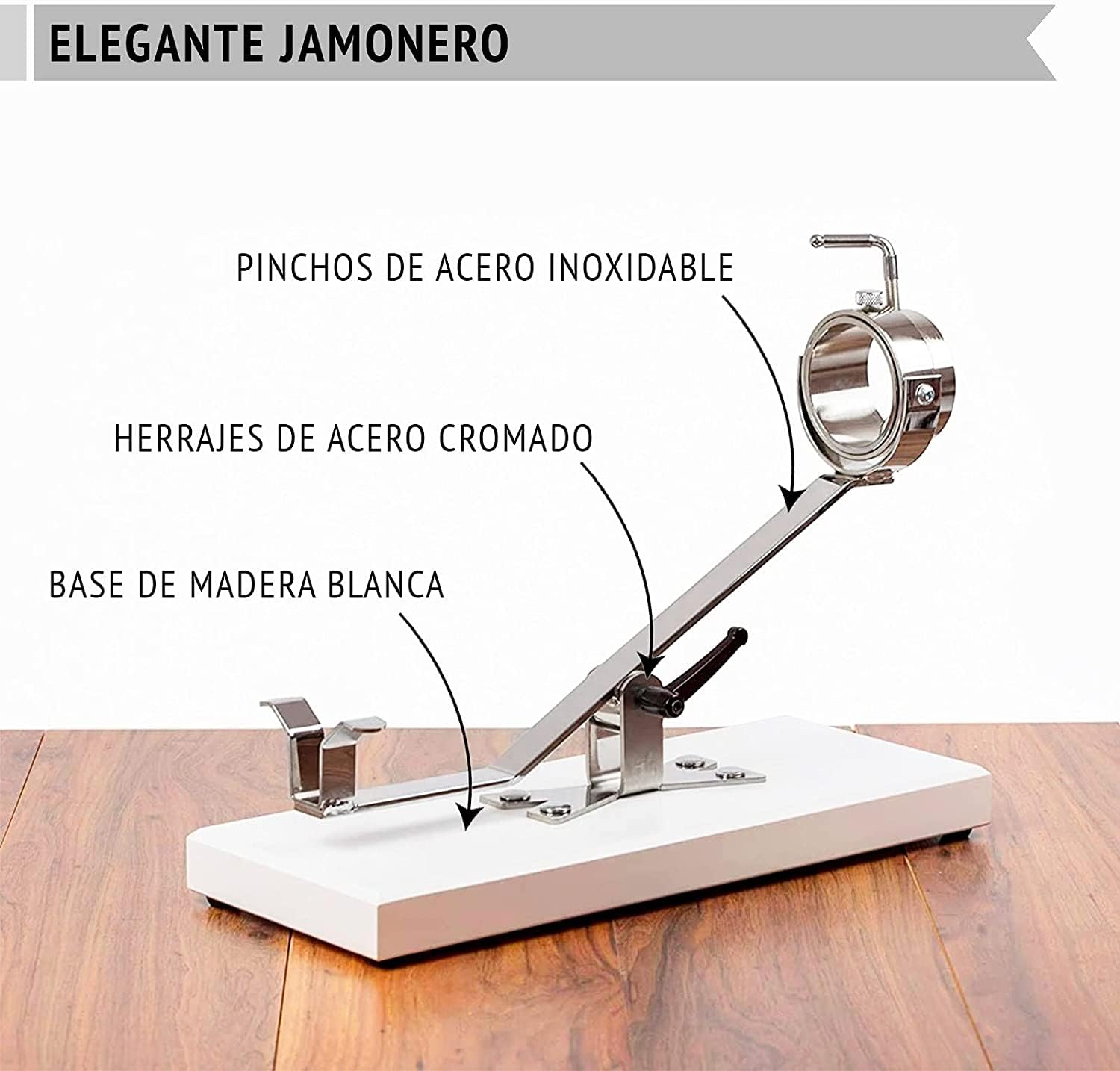 JAMONERO Giratorio BASCULANTE Color Blanco