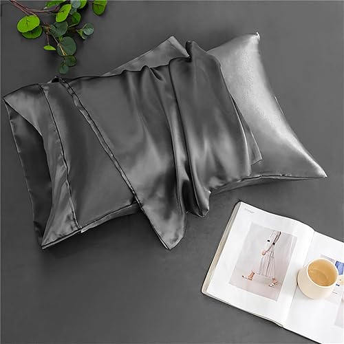 Miniatura 6 de JOOKI Sábanas de satén de tamaño King con bolsillo profundo, sábanas refrescantes súper suaves, tamaño King, juego de sábanas de seda King con