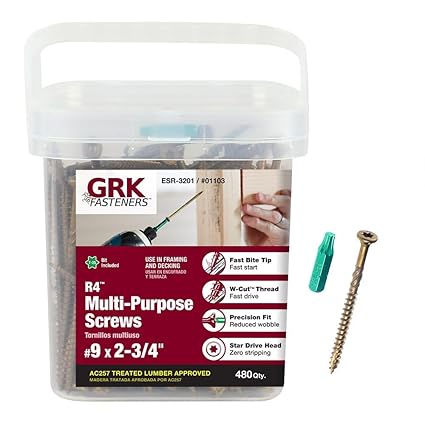 GRK R4 ProPak Multipurpose Screws, 9 by 2-3/4-Inch, 480-Count