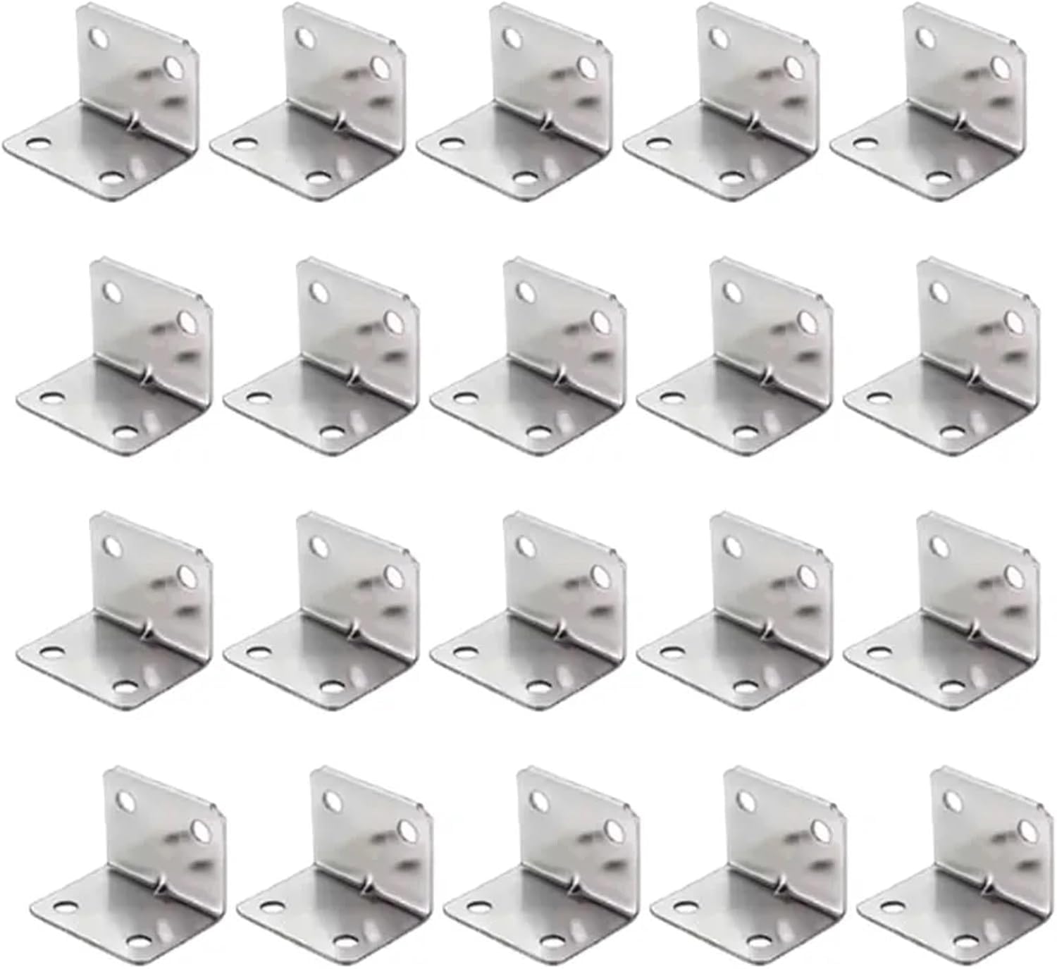 L Brackets Universal Corner 90 Degree Right Angle Fixed Wood Furniture Bedframe Cabinet Home Hardware Accessories(20pcs)