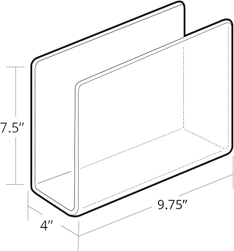Miniatura 9 de Azar Displays 255080 - Organizador de escritorio pequeño para archivos, clasificador, paquete de 4, transparente
