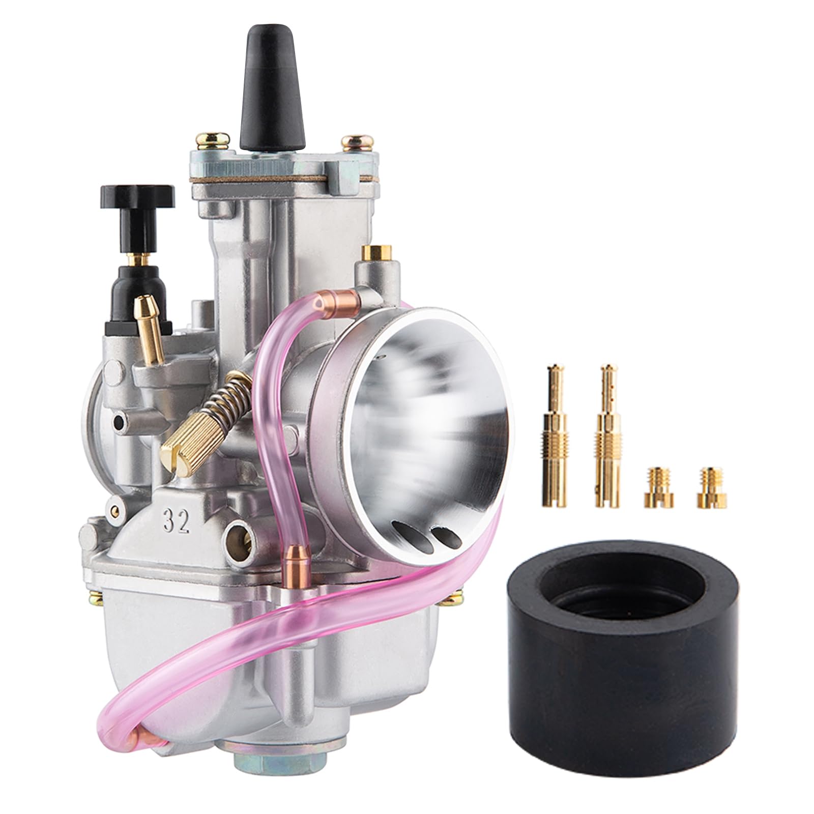 Carburatore PWK 32 Mm Per Moto 125-200cc | Lega Alluminio Anodizzato, Ingresso Aria A Tromba, Prestazioni Racing Per Enduro E Cross