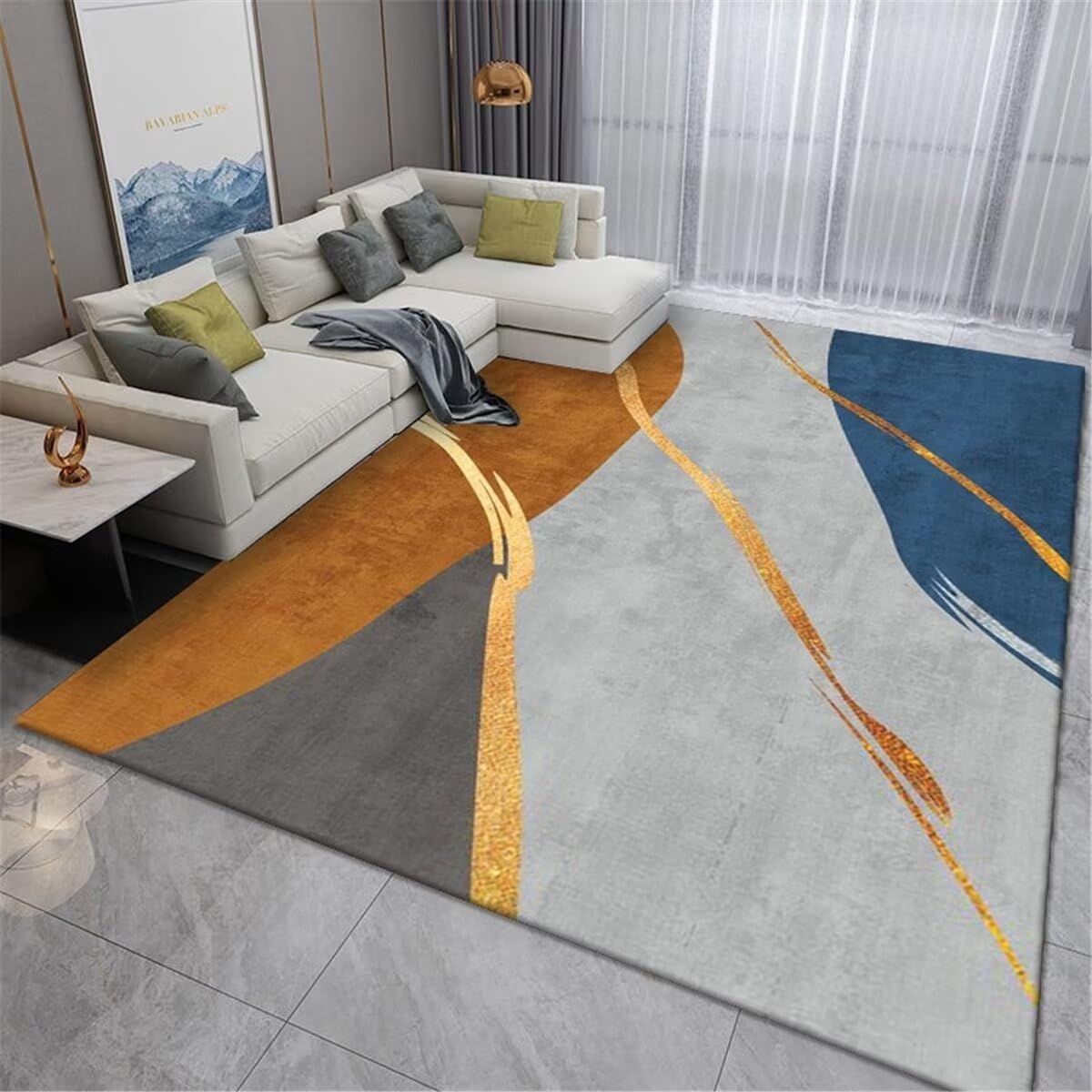 Tapis terrasse et salon gris idéal pour un espace de vie moderne