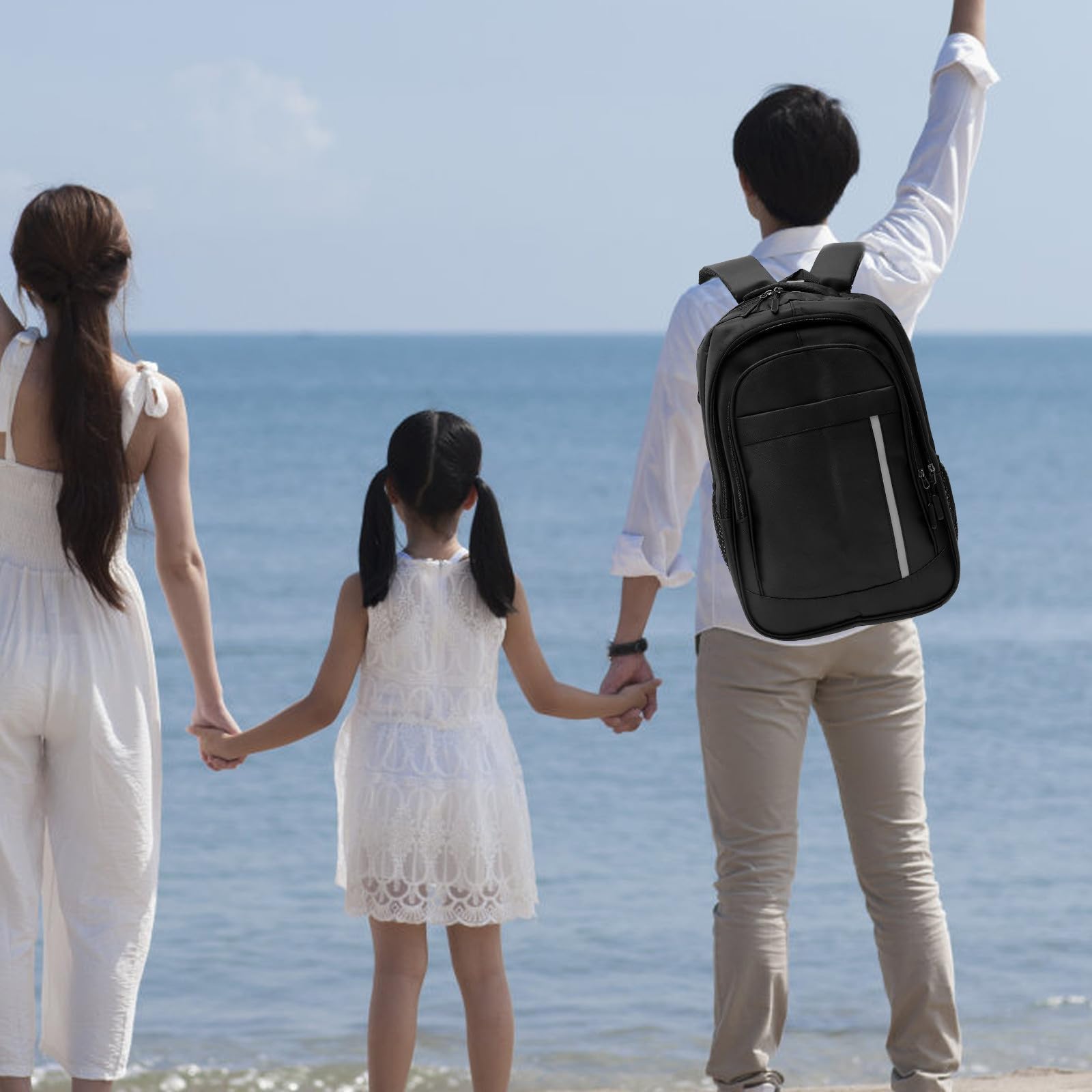 Healvian Mochila para Portátil Resistente al Agua y Desgaste Gran Capacidad de Tela Oxford en Color Negro para Viajes y Compras Casuales Varios estilos