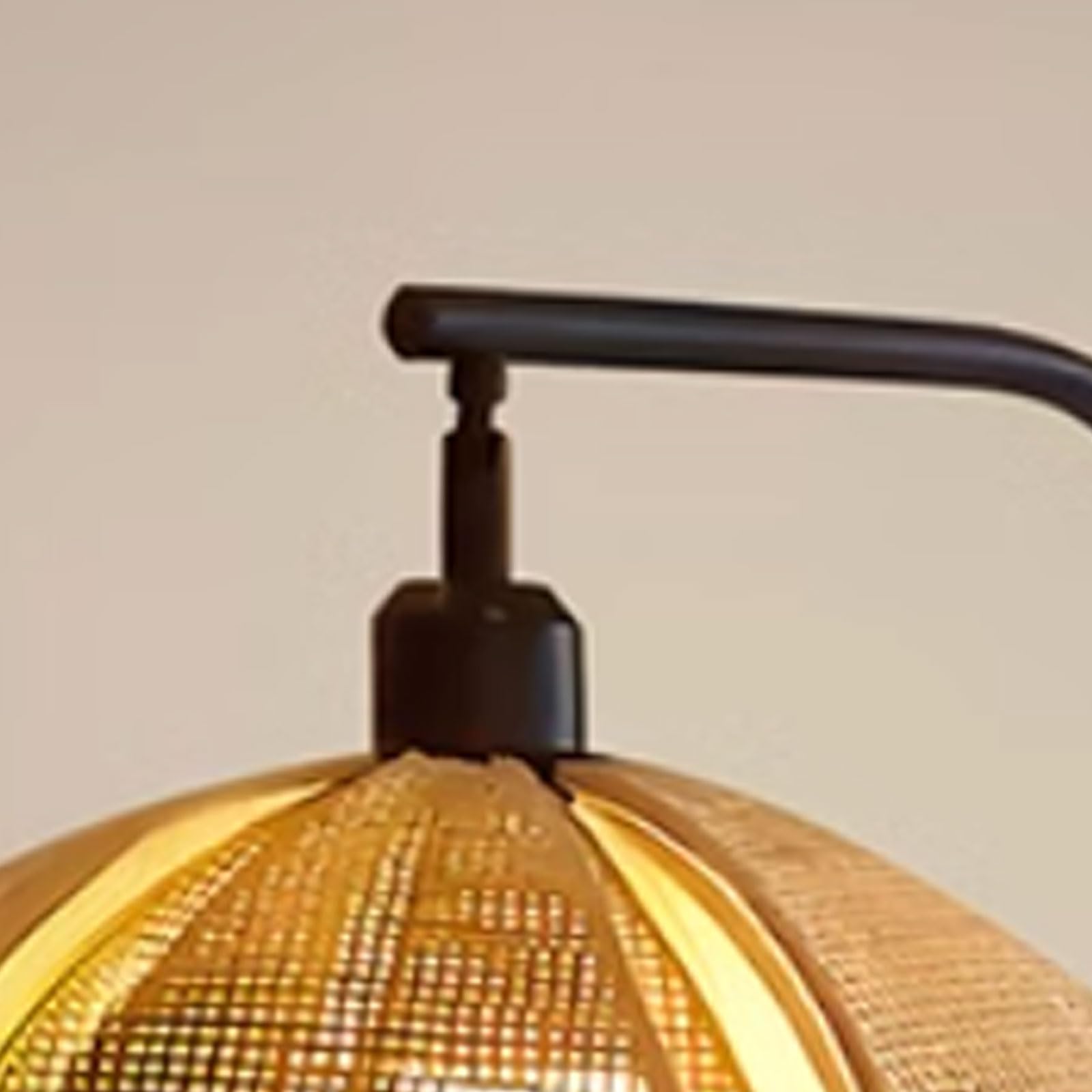 Metalen vloer Lamp Retro woonkamer vloer lamp rattan lampenkap vloerlamp vloerlamp met voetschakelaar