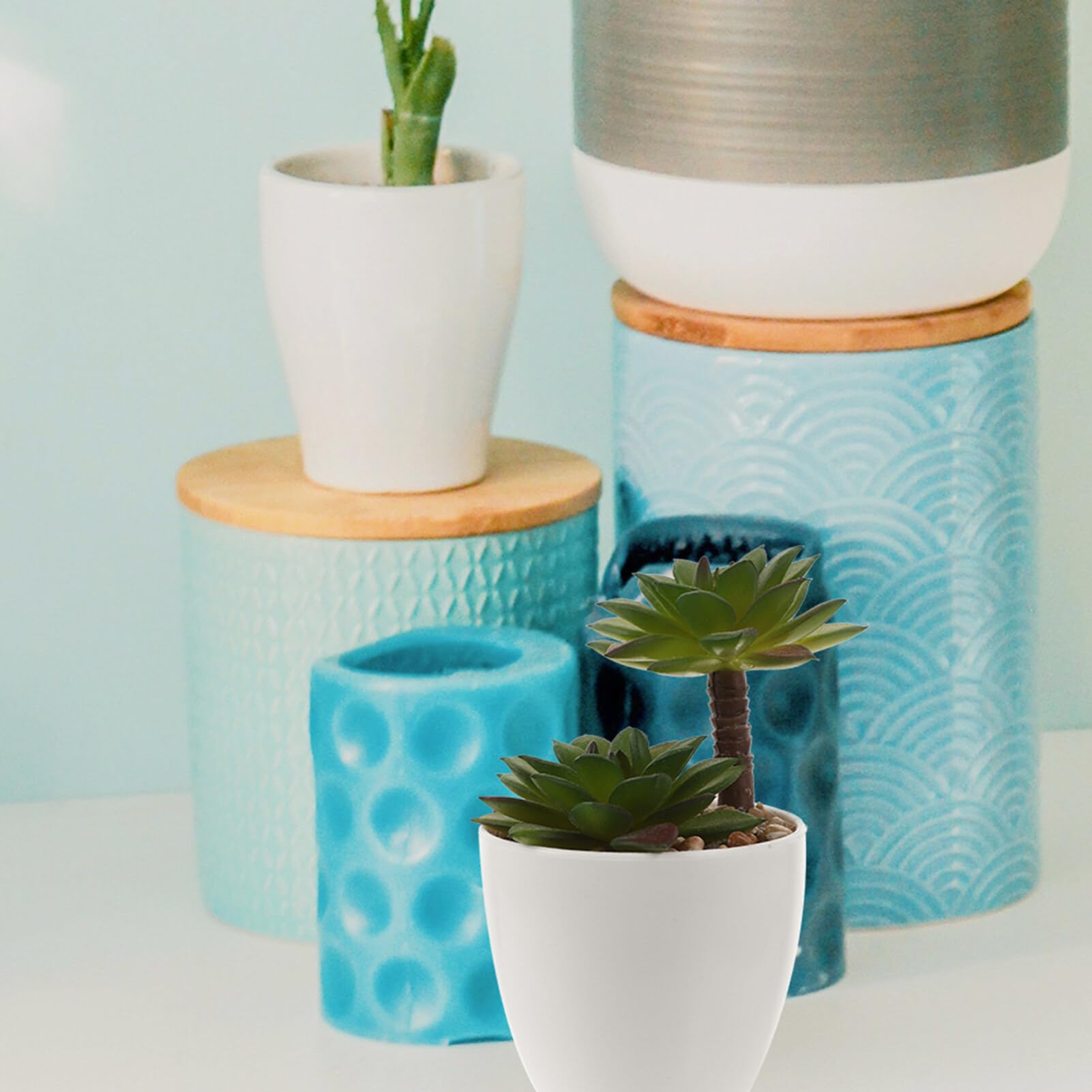 PIANTE IN VASO piante grasse artificiali false minuscole decorazioni