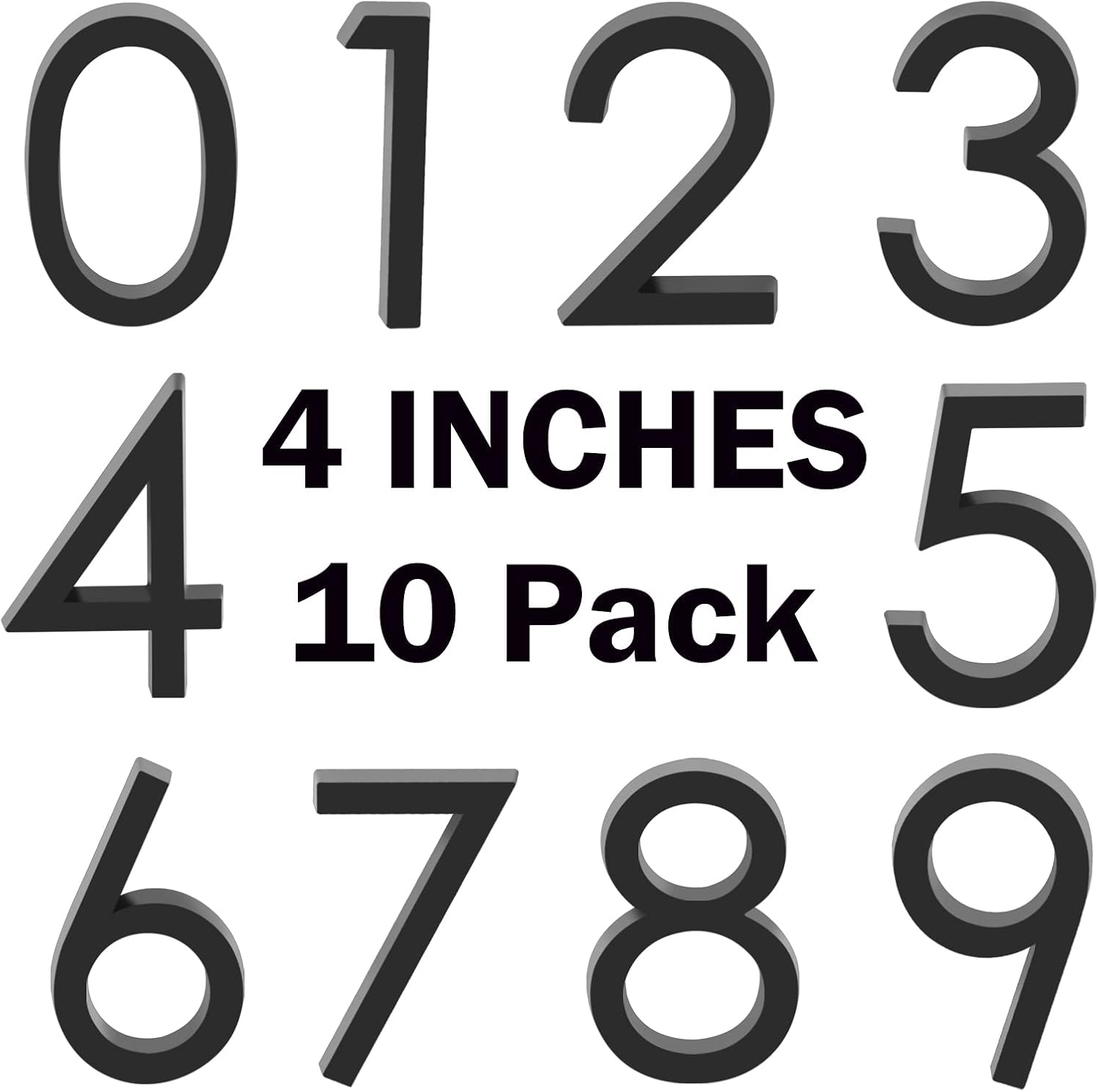 4 Inch Self Adhesive Mailbox Numbers, Door Address Number Stickers for
