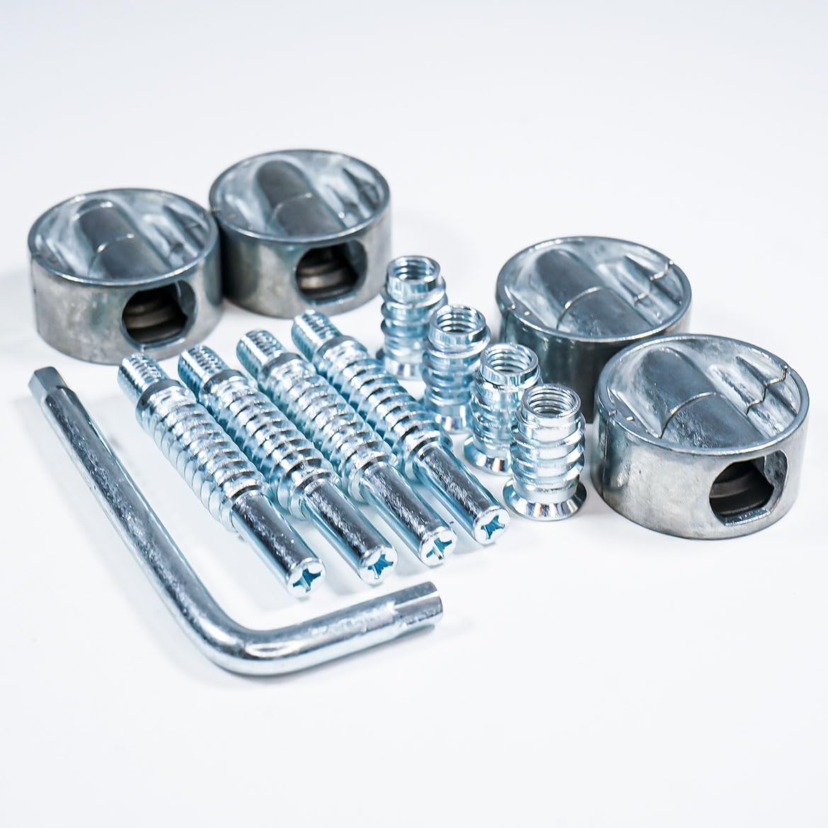 Connettori Piano Lavoro M8 X 100mm - Set 4 Pezzi Per Montaggio Mobili E Cucito - Foto 2