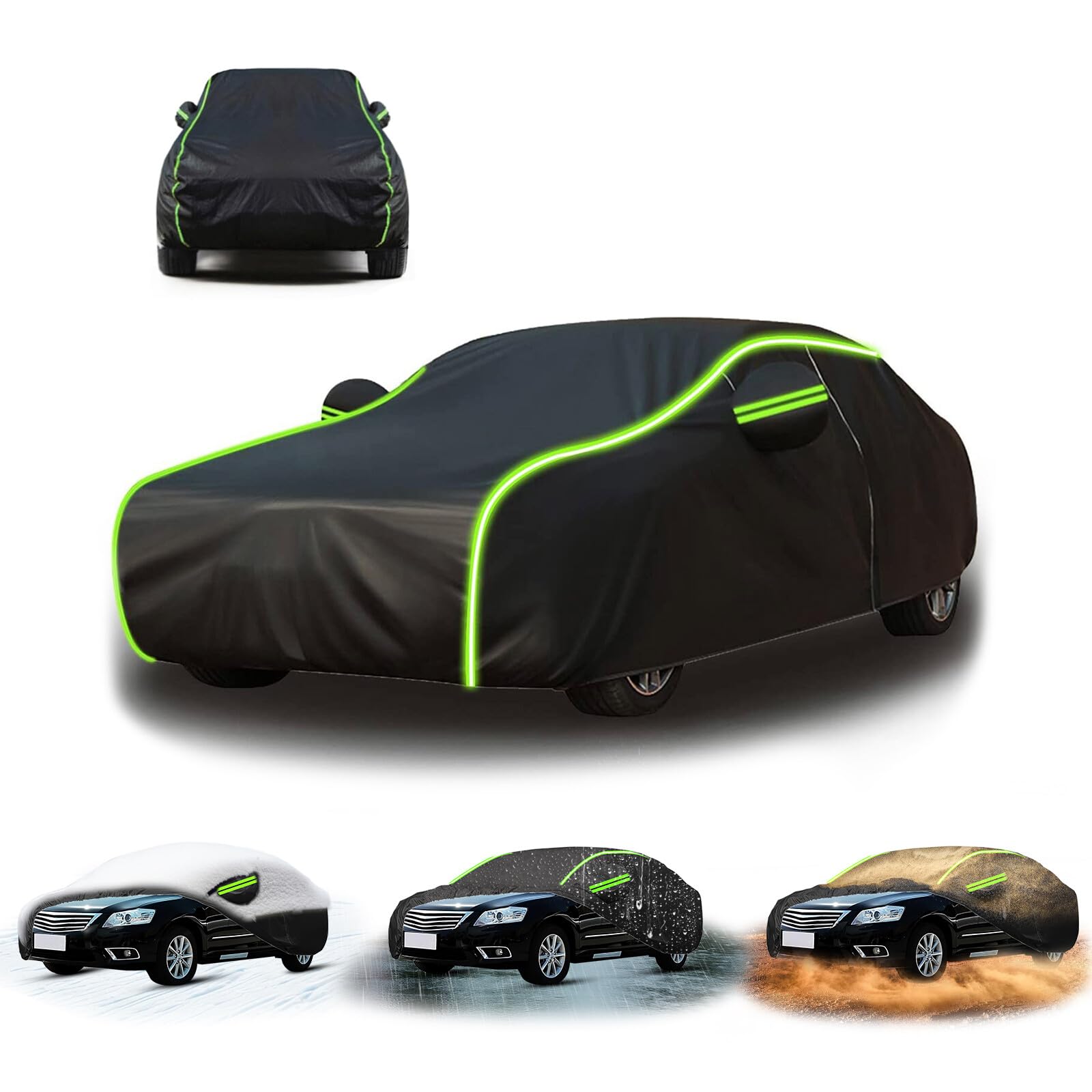 Bache Voiture Exterieur pour Renault Clio 4,Housse de Protection Voiture Exterieur Imperméable,Protection 4 Saisons,Anti-UV Anti-Neige Résistante à La Déchirure wn41