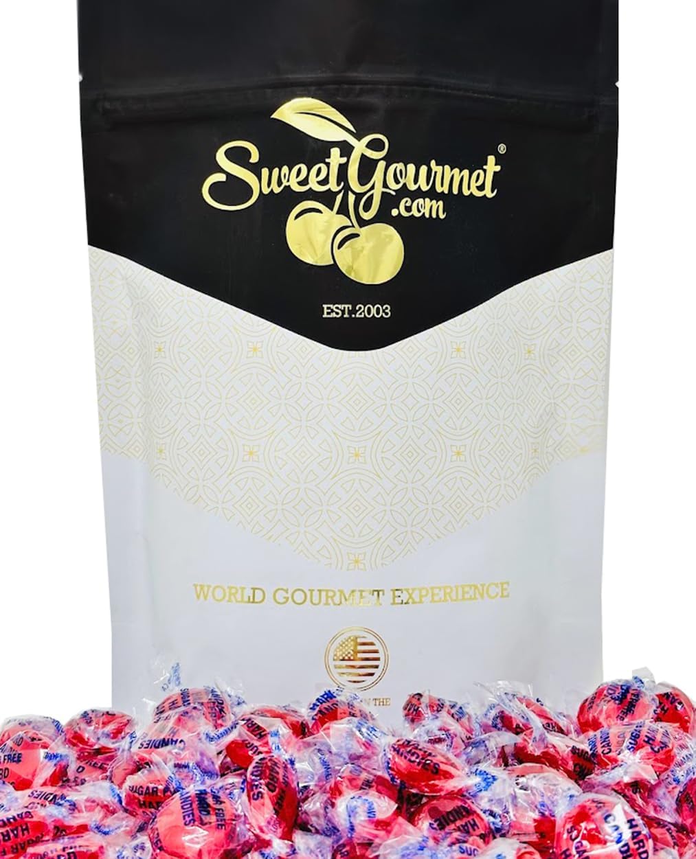 Sugar-Free Cinnamon Discs Hard Candy, Individually Wrapped, 1 Pound, Fat-Free, Gluten-Free, 90 Pieces