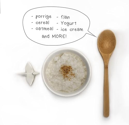 Miniatura 4 de JapanBargain 3807 cucharas reutilizables de madera de bambú cucharas de postre ecológicas utensilios de cocina coreanos de estilo japonés para