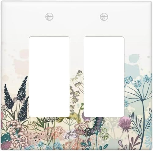 Miniatura 120 de Cubiertas de Interruptor de Luz de 1 Pandilla Bosques Animales Flores Hierba Árboles Placa de Pared Decorativa Interruptor Eléctrico para Decoración