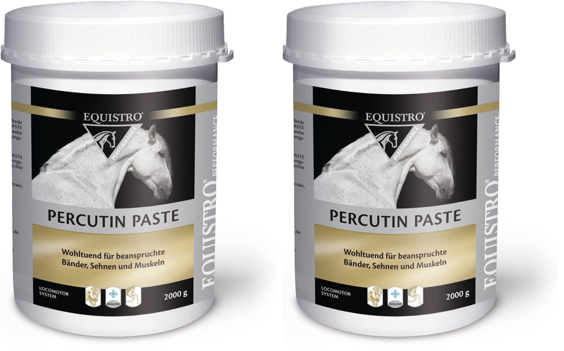 Equistro® Pasta de percutina, Producto de Cuidado para Caballos con Arcilla, árnica y mentol, normaliza la distribución de líquidos en los Tejidos, Especialmente beneficiosa, 2000 g (Paquete de 2)