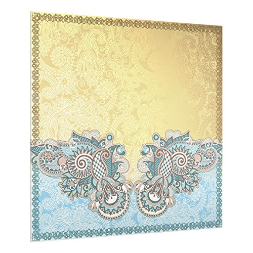 Spritzschutz Glas - Stamp Pattern - Quadrat 1:1 59cm x 60cm