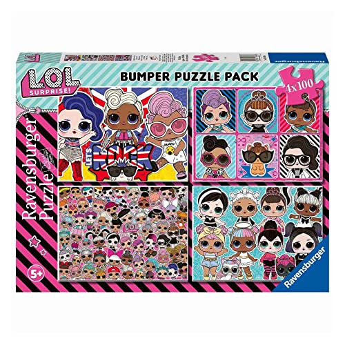 Ravensburger - Puzzle L.O.L., Pack de 4 x 100 Piezas (12880)