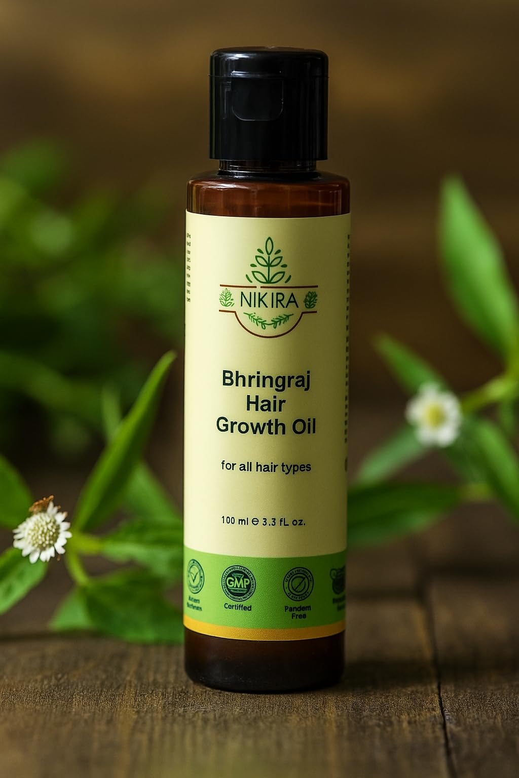 NIKIRA Bhringraj Hair Growth Oil 100ML – Natural Hair Strengthening & Nourishment | Anti-Hair Fall & Dandruff Control | Ayurvedic Hair Care Formula for All Hair Type-image-47