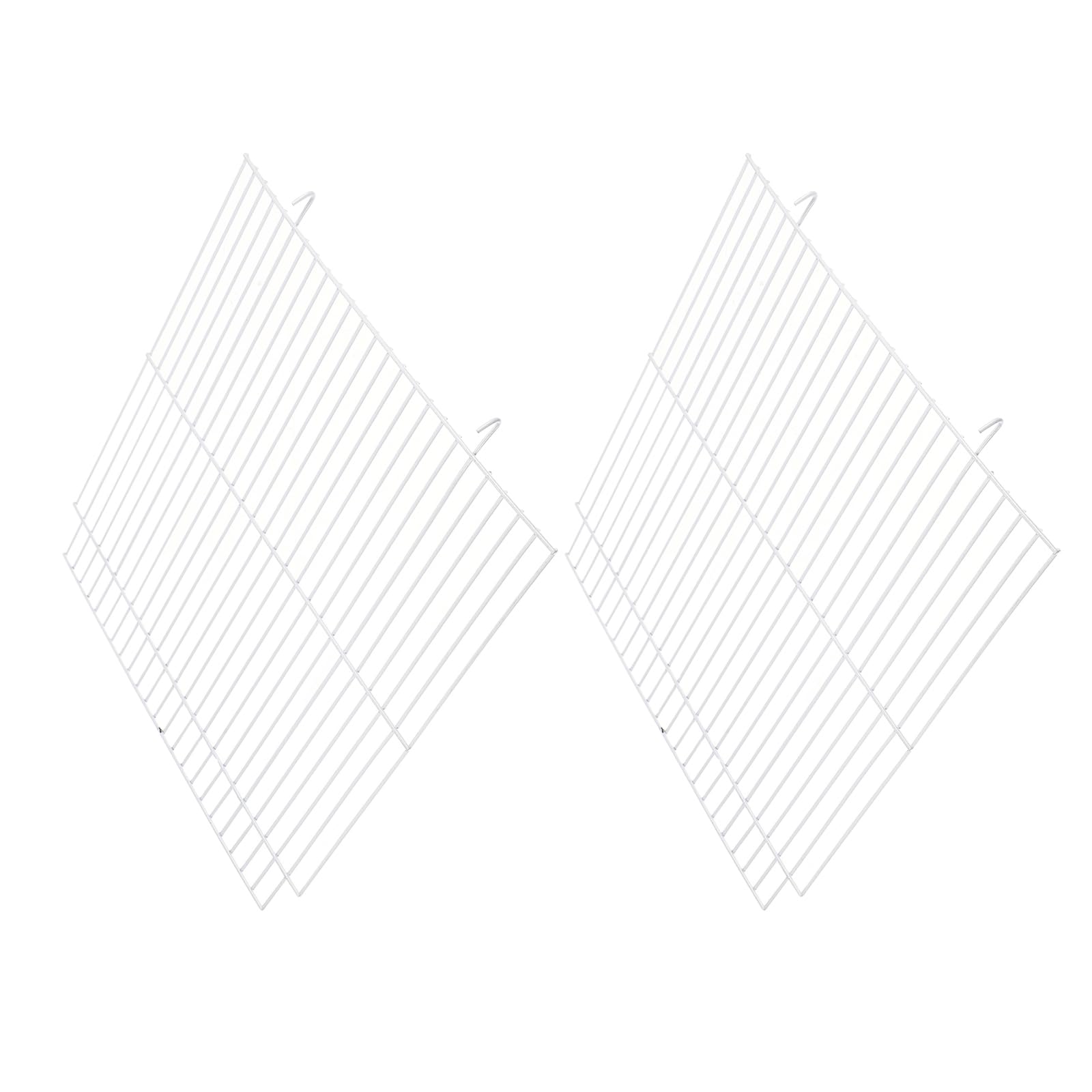POPETPOP Cage Secure and Partitioning Space Efficient Separation 2pcs Metal Divider Panel for, Iron Material White Finish Pet Small Animals Golden Hamsters Home and Pet Habitats
