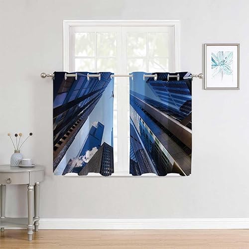 Cortinas De Cocina Modernas Urban Grommet Short Door Curtains for Doorways Drapes 55Inch Width by 45Inch Length,2 Panels