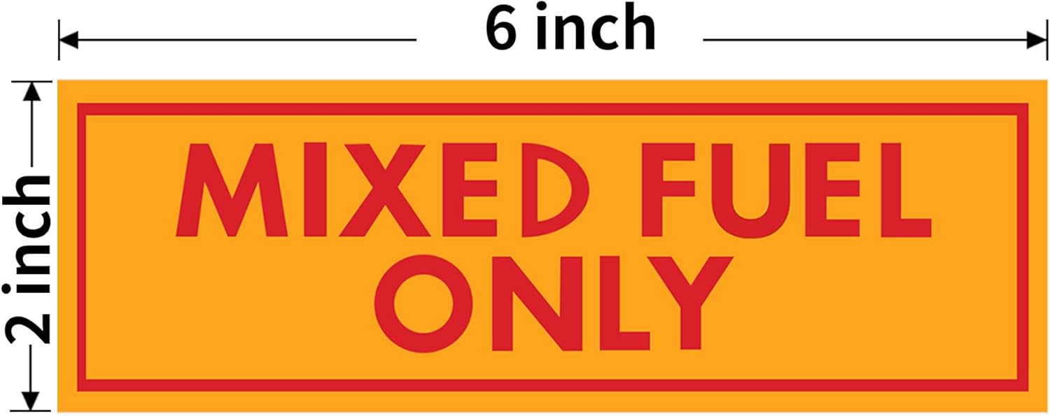 4 Pcs Mixed Fuel Only Stickers for Oil Tank Can Truck Tractor Gas Cap Weatherproof Adhesive Decals - Image 2