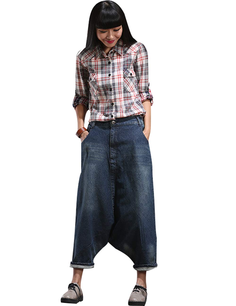 Youlee Femmes Big Crotch Sarouel Pantalon