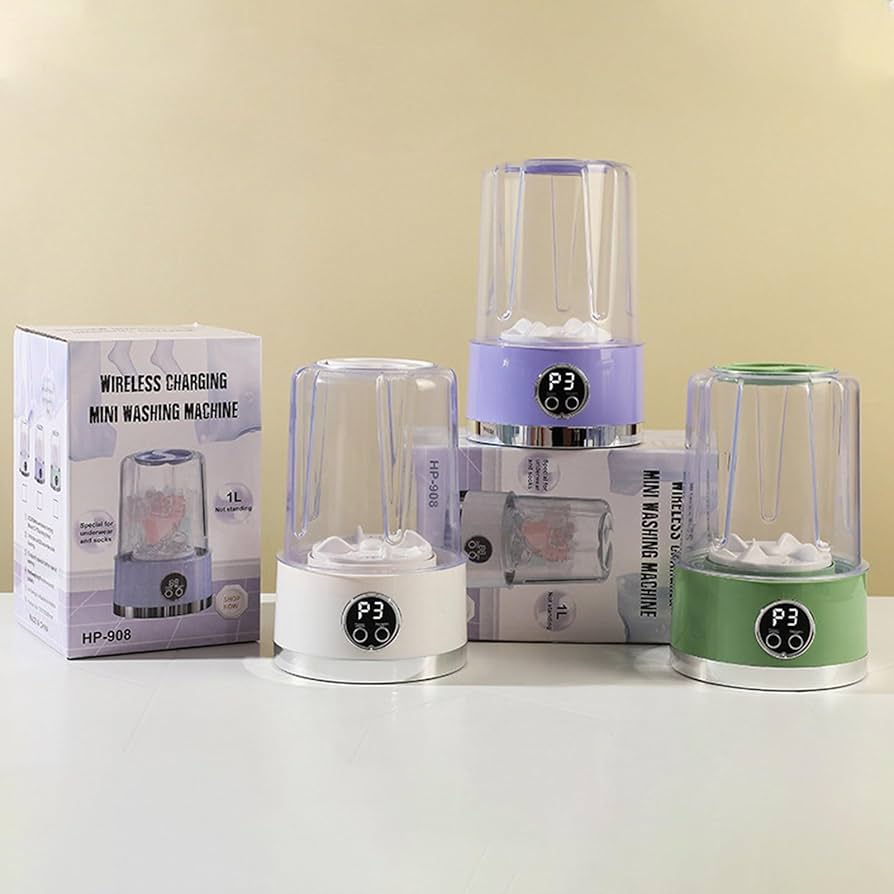 Amazon.com: Mini lavadora mejorada 2025, lavadora de ropa interior, mini  lavadora portátil recargable inalámbrica, taza de lavandería para brasier,  ropa interior, calcetines, ropa de bebé y campamento RV viajes :  Electrodomésticos