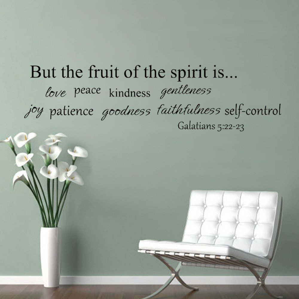 MairGwallBut The Fruit of The Spirit is Love Peace Kindness.Living Room Vinyl Wall Art Decal Christian Inspirational Home Decor Saying Art£¨X-Large,Black£©