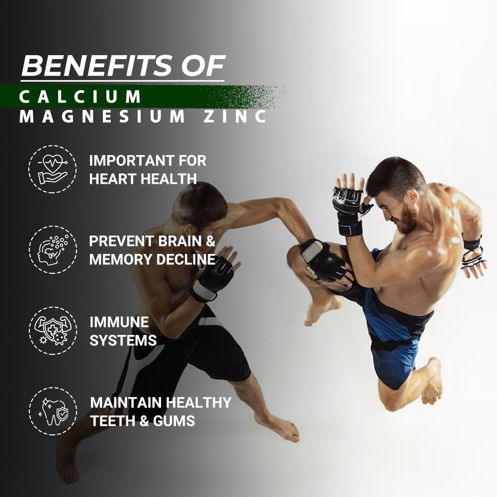 Divya Himalayan Calcium Magnesium Zinc Tablets | Bone & Immune Support | 60 Vegan Tablets | Non-GMO, Gluten-Free