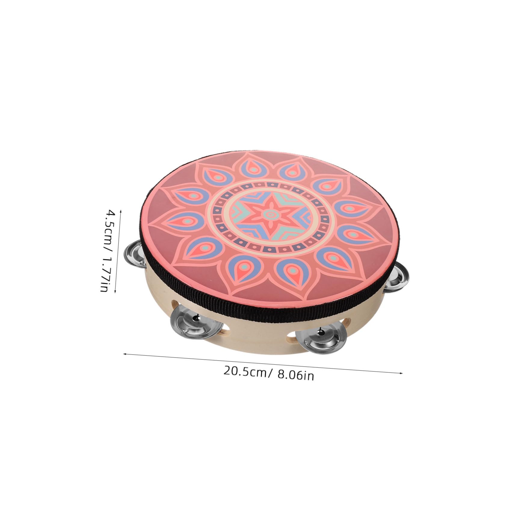Toddmomy Enhance Your Performance This Portable Tambourine Drum Jingles for Teens Adults