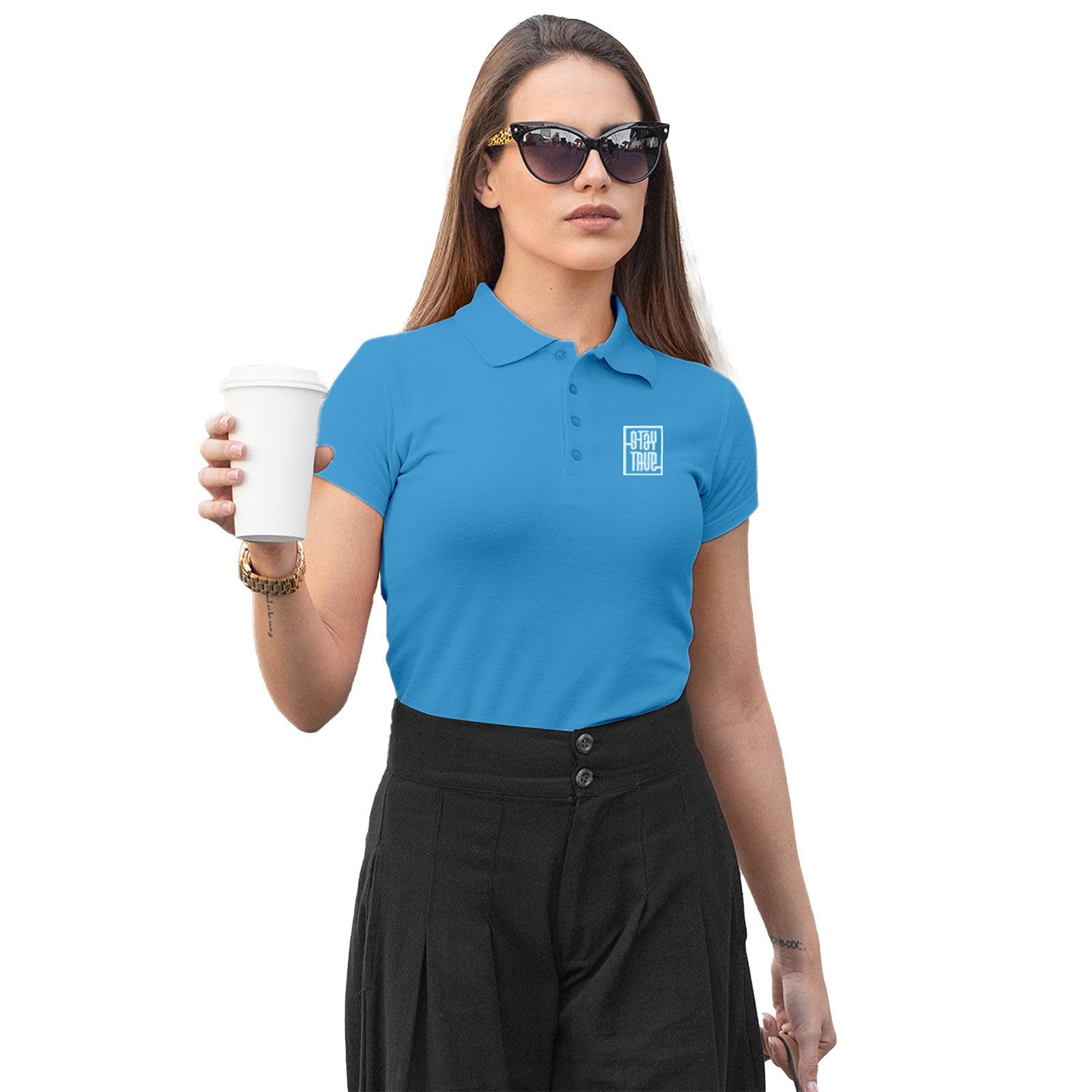 Women's Polo T-Shirt | Cotton Rich | Globally Certified Fabric | Wrinkle-Resistant | Colors Dont Fade | Regular Fit | Stay True Design-picture-11