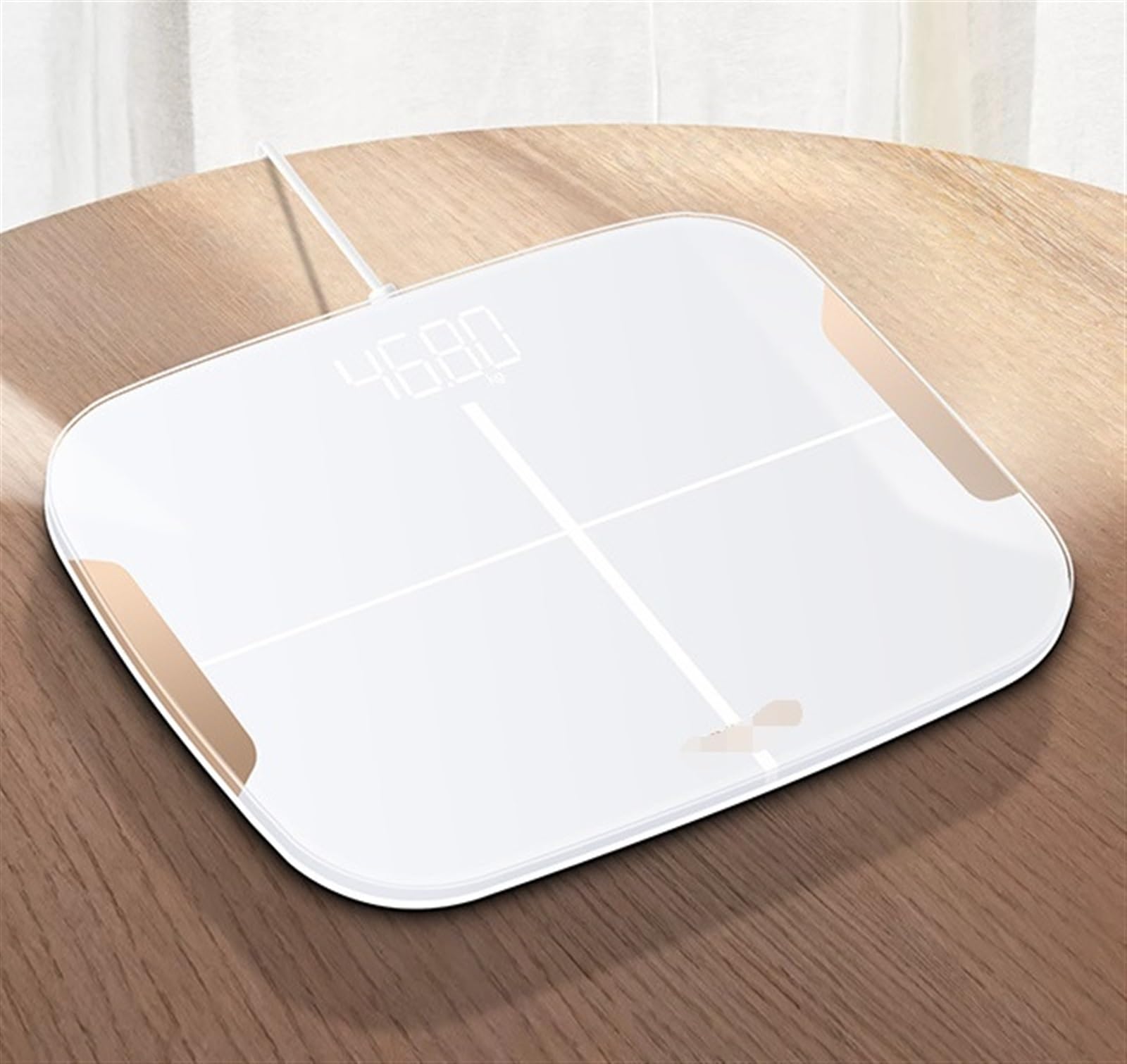 Báscula digital electrónica de peso para grasa corporal, báscula de baño, báscula de baño (negro)