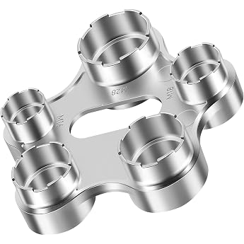 Aerator Mounting Wrench 10 Sizes Universal Aerator Service Key Tap Strainer Insert Aerator Key Tool for M16/M18/M20/M22/M24/M28 Zinc Alloy