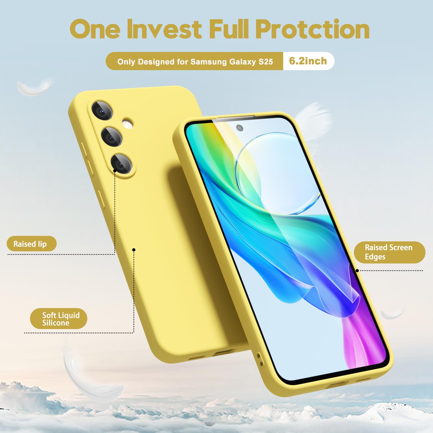oakxco for Samsung Galaxy S24 Ultra Phone Case Liquid Silicone, Thin Slim Soft Rubber Gel TPU Plain Simple Cover for Women Girl Cute, Matte Solid Color, Brown Khaki Nude — view 178