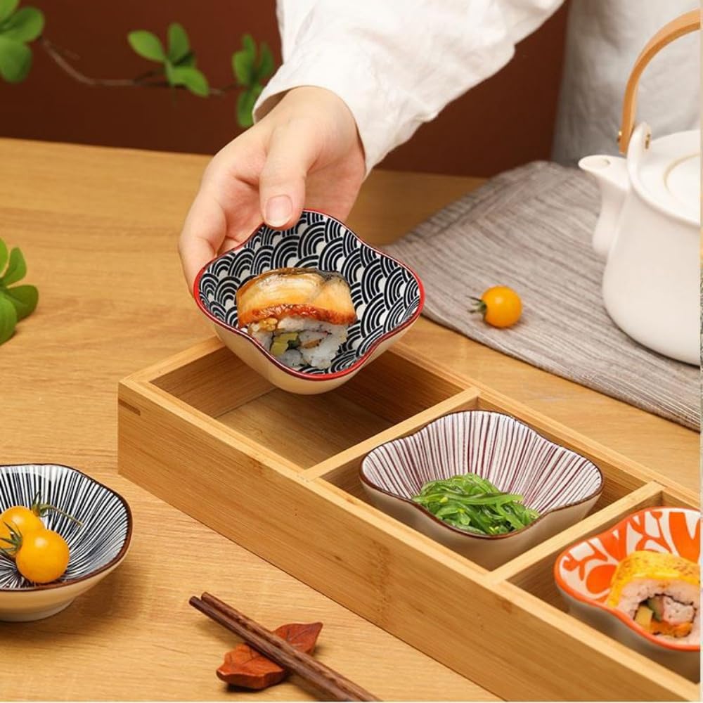 和食器和皿陶磁器製小皿 9枚セット Amazon｜Sarinyお皿 小皿セット和風 小皿セット 竹トレイ 陶器