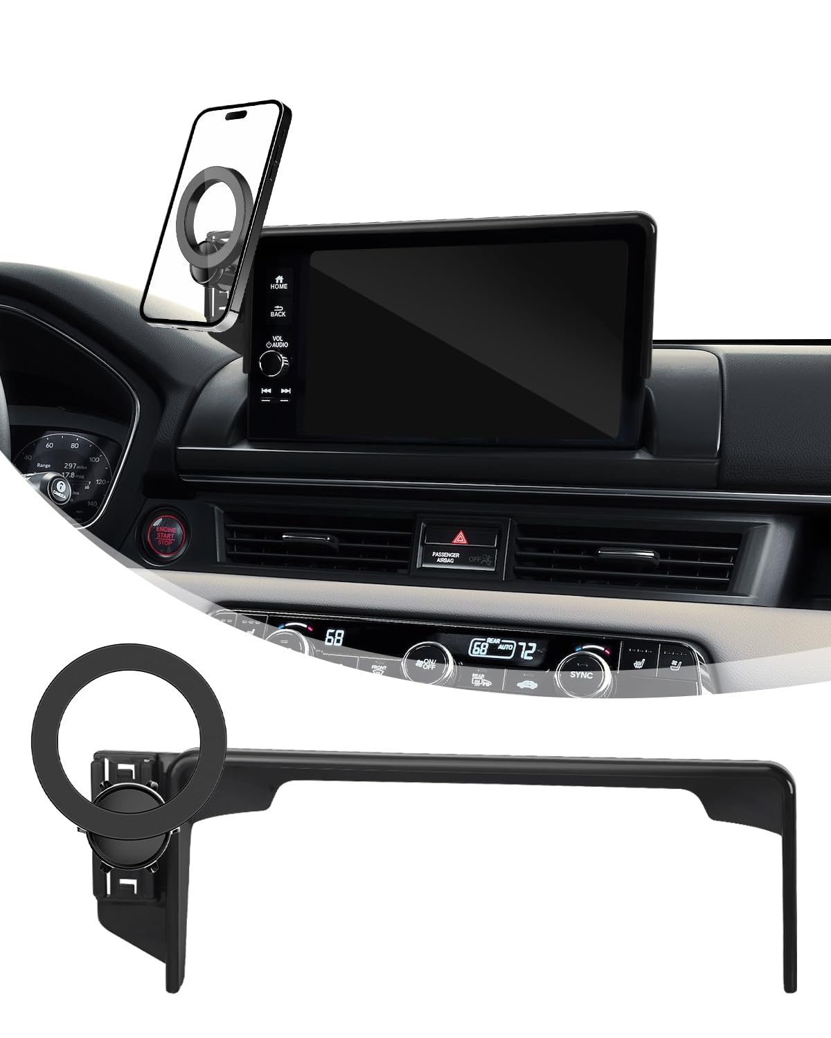 PZK Car Phone Holder for Honda CRV/HRV 2023-2026 Accessories 7/9'' Screen