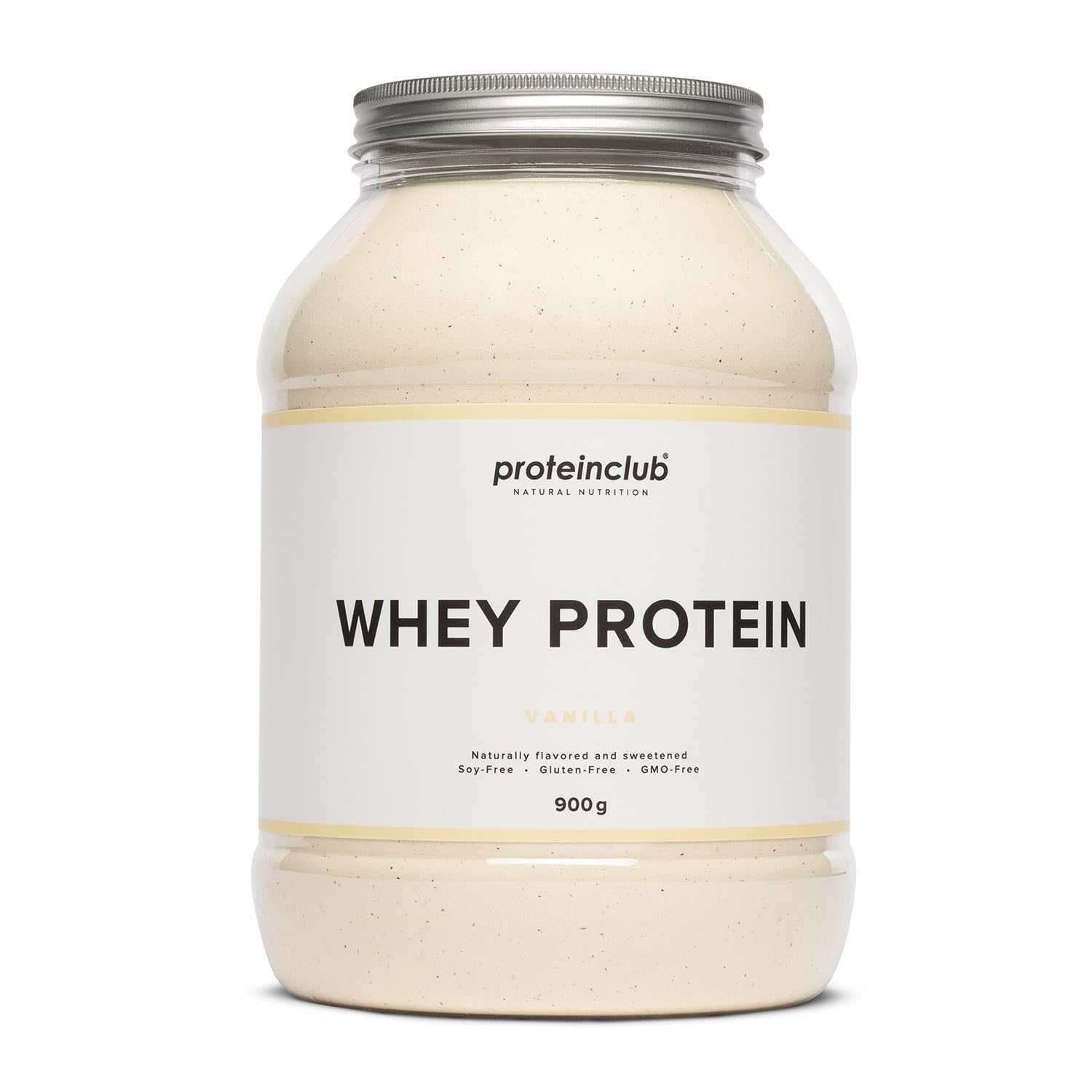 Natural Whey Protein senza additivi - Proteine naturali in polvere senza aromi artificiali e dolcificanti - Dolcificato con stevia - Senza soia - Made in Germany - Vaniglia- 900g