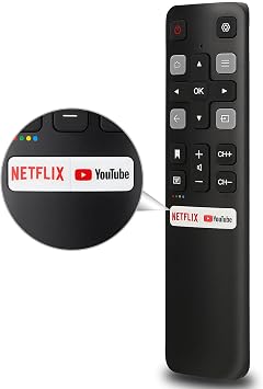 Replacement Remote Control Only for All TCL TV, Compatible for All TCL Android 4K UHD Smart TVWithout Voice Command