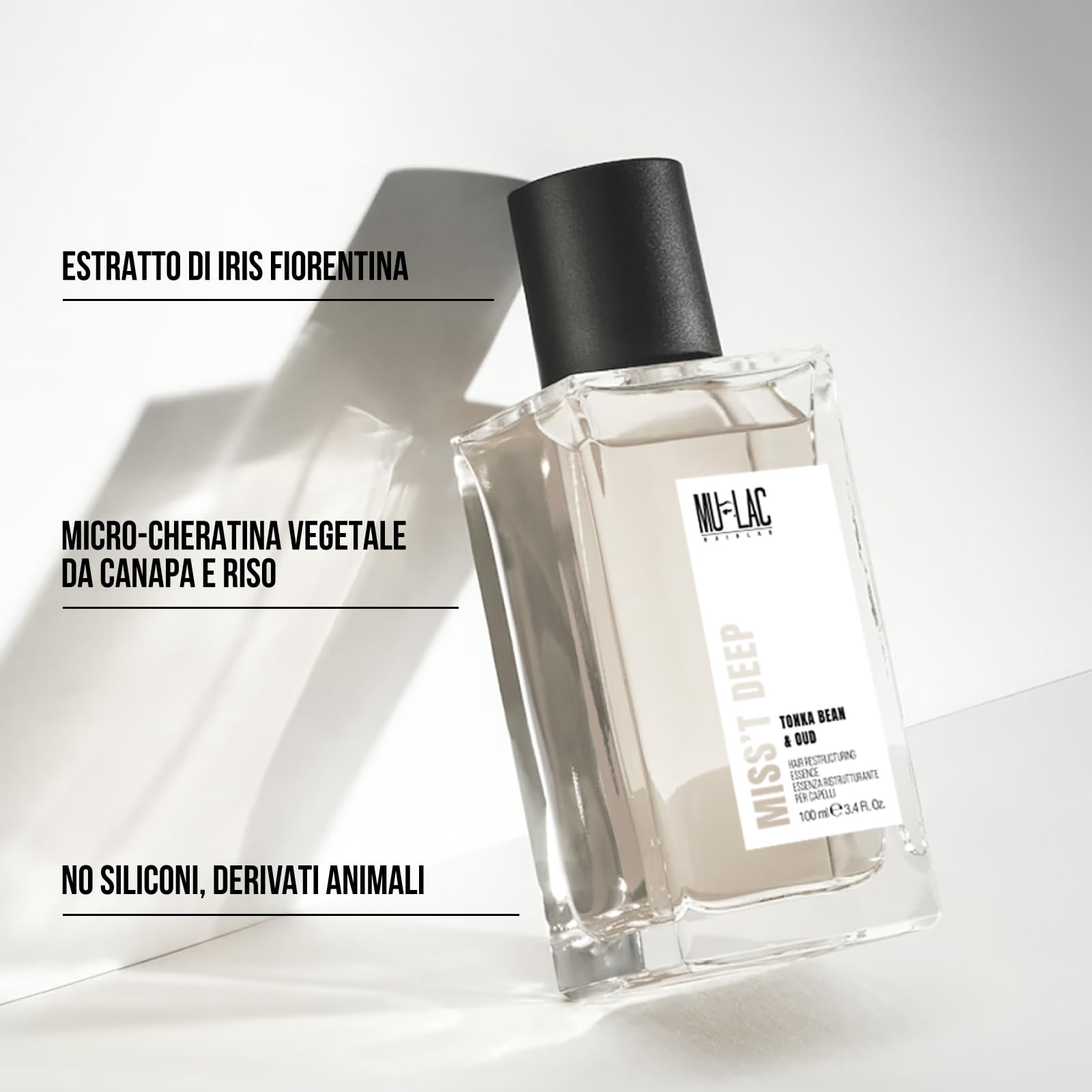 Mulac Cosmetics MISS'T DEEP Essenza Ristrutturante per i Capelli 100 ml